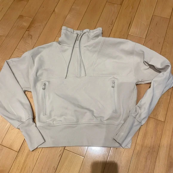 Old Navy Active Cream Fleece Pullover - Picture 2 of 4